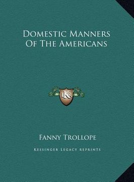 portada domestic manners of the americans (en Inglés)