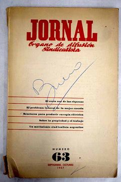 portada Jornal: órgano de difusión sindicalista, número 63