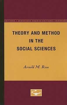 portada theory and method in the social sciences (en Inglés)