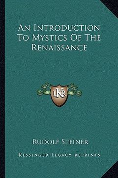 portada an introduction to mystics of the renaissance (en Inglés)