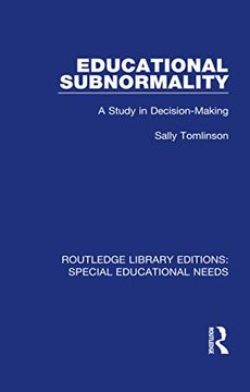 portada Educational Subnormality: A Study in Decision-Making (Routledge Library Editions: Special Educational Needs) (en Inglés)