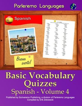portada Parleremo Languages Basic Vocabulary Quizzes Spanish - Volume 4