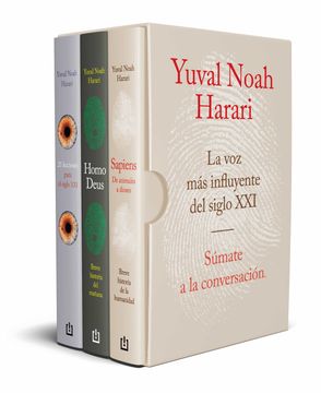portada Estuche Harari (Contiene: Sapiens | 21 Lecciones Para el Siglo xxi | Homo Deus): La voz más Influyente del Siglo xxi (Best Seller)