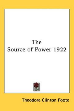 portada the source of power 1922 (en Inglés)