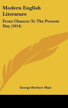 portada modern english literature: from chaucer to the present day (1914)
