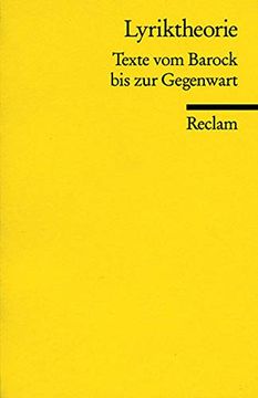 portada Lyriktheorie: Texte vom Barock bis zur Gegenwart (en Alemán)