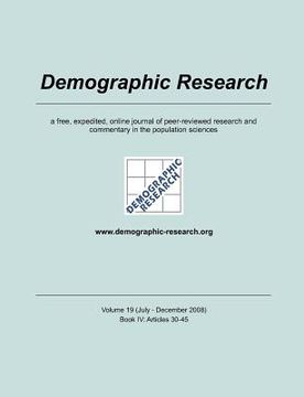 portada demographic research volume 19 book 4 (en Inglés)