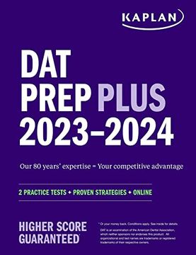 portada Dat Prep Plus 2023-2024: 2 Practice Tests + Proven Strategies + Online (Kaplan Test Prep) (en Inglés)