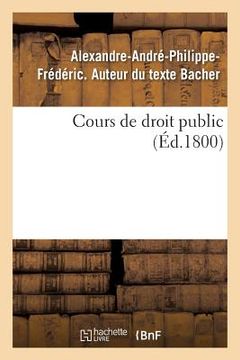 portada Cours de Droit Public (in French)