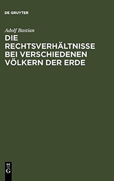 portada Die Rechtsverhältnisse bei Verschiedenen Völkern der Erde (in German)