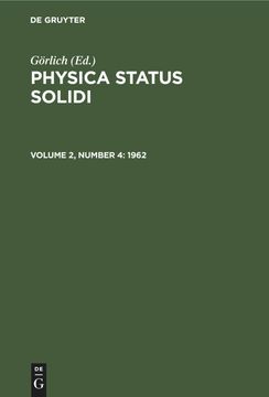 portada Physica Status Solidi, Volume 2, Number 4, Physica Status Solidi (1962) 