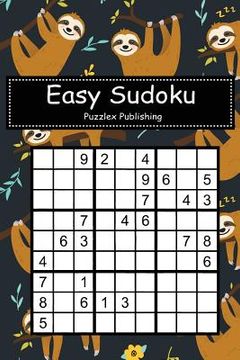 portada Easy Sudoku: Sudoku Puzzle Game For Beginers With Cute sloth seamless pattern cover