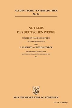 portada Notkers des Deutschen Werke: 4-5 (Altdeutsche Textbibliothek) (in German)