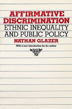 portada affirmative discrimination: ethnic inequality and public policy (en Inglés)