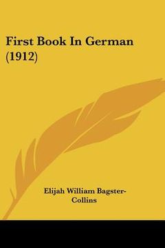 portada first book in german (1912) (en Inglés)