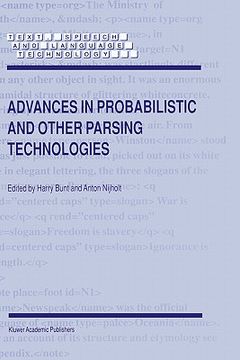 portada advances in probabilistic and other parsing technologies (en Inglés)