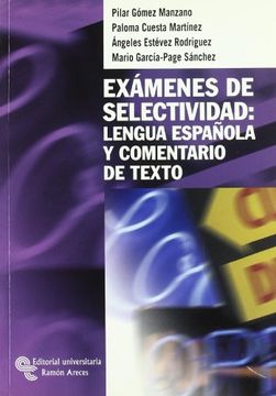 portada exámenes de selectividad: lengua española y comentario de texto