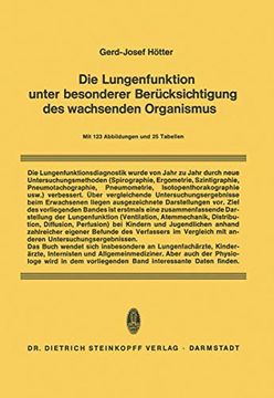 portada Die Lungenfunktion Unter Besonderer Berücksichtigung des Wachsenden Organismus (in German)