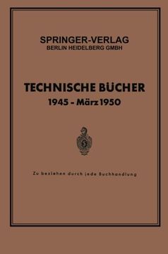 portada Technische Bücher 1945 ― März 1950: Zu beziehen durch jede Buchhandlung (German Edition)