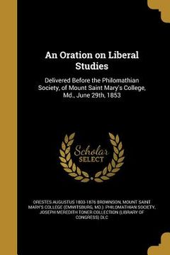 portada An Oration on Liberal Studies