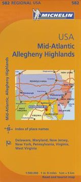 portada michelin map mid-atlantic, allegheny highlands