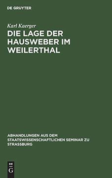 portada Die Lage der Hausweber im Weilerthal (en Alemán)