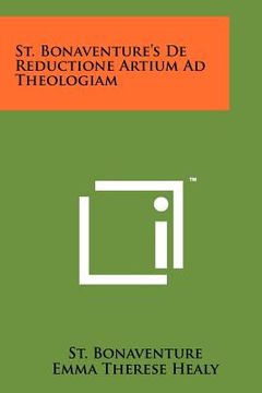 portada st. bonaventure's de reductione artium ad theologiam