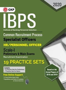 portada Ibps 2020: Specialist Officers - HR/Personnel Officer Scale I (Preliminary & Mains)- 19 Practice Sets (en Inglés)
