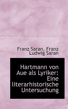 portada hartmann von aue als lyriker: eine literarhistorische untersuchung
