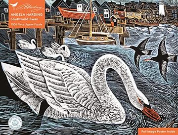 portada Adult Sustainable Jigsaw Puzzle Angela Harding: Southwold Swan: 1000-Pieces. Ethical, Sustainable, Earth-Friendly (1000-Piece Sustainable Jigsaws) (en Inglés)