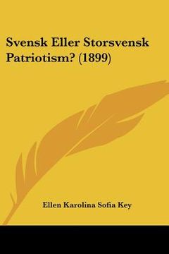 portada svensk eller storsvensk patriotism? (1899)