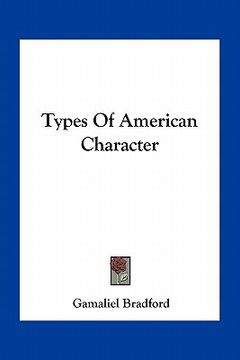 portada types of american character (en Inglés)