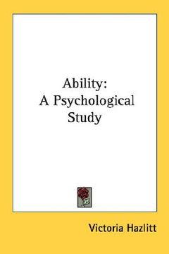 portada ability: a psychological study (en Inglés)