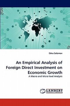 portada an empirical analysis of foreign direct investment on economic growth (en Inglés)