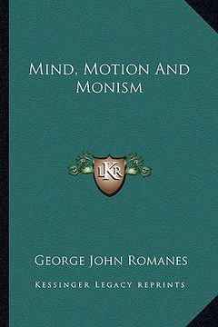 portada mind, motion and monism (en Inglés)
