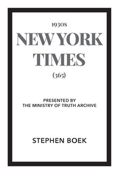 portada 1930s NEW YORK TIMES (365) (in English)