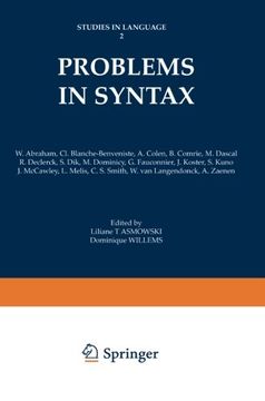 portada Problems in Syntax (Studies in Language)