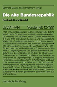 portada Die Alte Bundesrepublik: Kontinuität und Wandel (en Alemán)