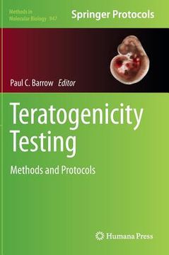 portada teratogenicity testing: methods and protocols (en Inglés)