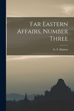 portada Far Eastern Affairs, Number Three (en Inglés)