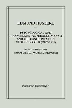 portada psychological and transcendental phenomenology and the confrontation with heidegger (1927-1931) (en Inglés)