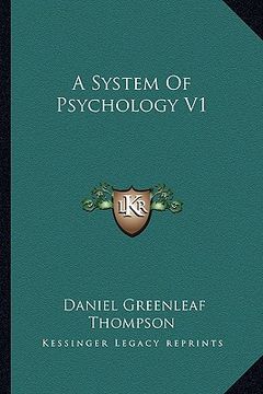 portada a system of psychology v1 (in English)