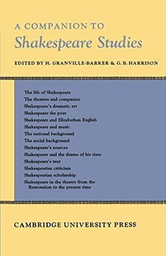 portada Companion to Shakespeare Studies Paperback 