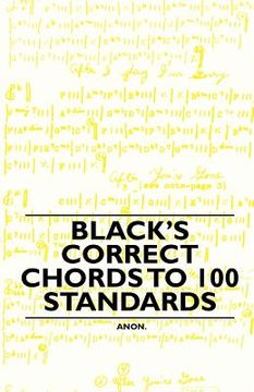portada black's correct chords to 100 standards