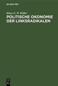 portada Politische Okonomie der Linksradikalen (en Alemán)