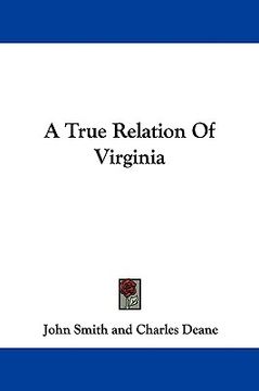 portada a true relation of virginia (in English)