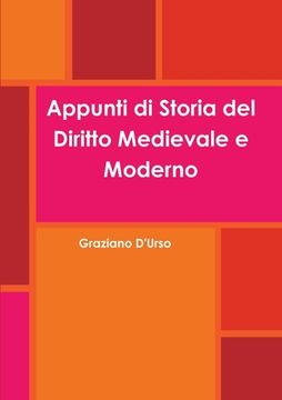 portada Appunti di Storia del Diritto Medievale e Moderno (in Italian)