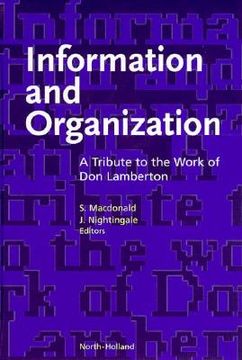 portada information and organization: a tribute to the work of don lamberton (en Inglés)