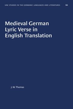 portada Medieval German Lyric Verse in English Translation (en Inglés)