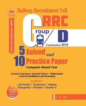 portada Rrc Group D 5 Solved and 10 Practice Papers 2019 (en Inglés)